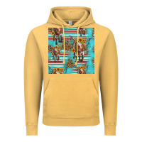 Vintage Mustard longhorn bull seamless pattern Vintage Hoodie - HRA Design Shop
