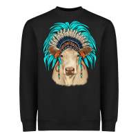 Black charolais indian headdress Heavyweight Sweatshirt - JahusDesignShop