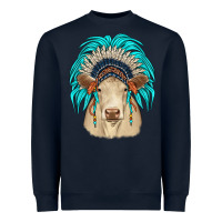Navy charolais indian headdress Heavyweight Sweatshirt - JahusDesignShop