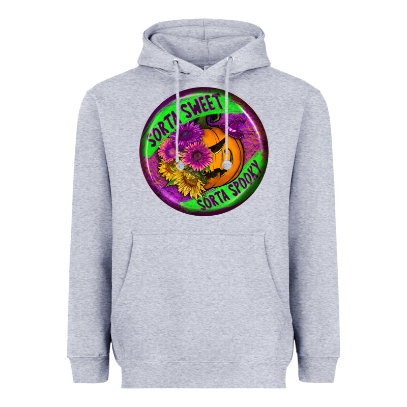 Halloween Round Earrings Heavyweight Hoodie by BundleAndBundleShop | Teevron