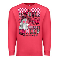 Cardinal pink ghost breast cancer awareness Premium Sweatshirt - LillyAllenDesigns
