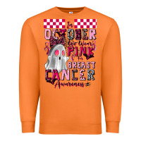 Carrot pink ghost breast cancer awareness Premium Sweatshirt - LillyAllenDesigns