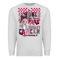 Dove Grey pink ghost breast cancer awareness Premium Sweatshirt - LillyAllenDesigns