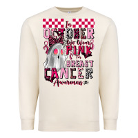 Sandshell pink ghost breast cancer awareness Premium Sweatshirt - LillyAllenDesigns