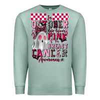 Pink Ghost Breast Cancer Awareness Premium Sweatshirt | Teevron