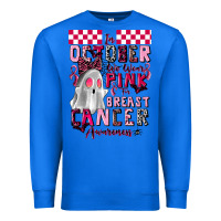True Royal pink ghost breast cancer awareness Premium Sweatshirt - LillyAllenDesigns