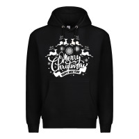 Black Merry Christmas Happy New Year Premium Hoodie - Bettercallsaul