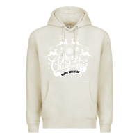 Oatmeal Heather Merry Christmas Happy New Year Premium Hoodie - Bettercallsaul