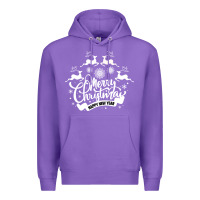 Purple Merry Christmas Happy New Year Premium Hoodie - Bettercallsaul