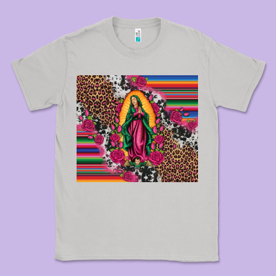 Our Lady Of Guadalupe Serape Background Tumbler Classic Tee Designed By Artiststas