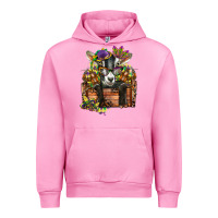 Fuchsia Pink mardi gras goat Urban Hoodie - CowGirlArtShop
