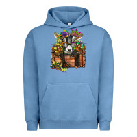 Pigment Pebble Blue mardi gras goat Urban Hoodie - CowGirlArtShop