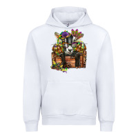 White mardi gras goat Urban Hoodie - CowGirlArtShop