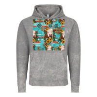 Cloud Rock charolais cow seamless pattern Vintage Hoodie - HRA Design Shop