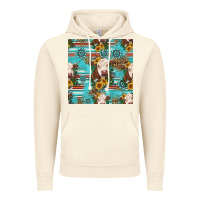 Vintage Artic charolais cow seamless pattern Vintage Hoodie - HRA Design Shop