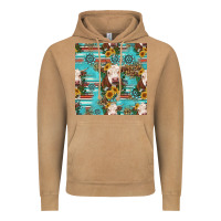 Vintage Camel charolais cow seamless pattern Vintage Hoodie - HRA Design Shop