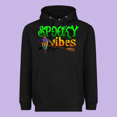 Spooky Vibes Heavyweight Hoodie Designed By Bundleandbundleshop