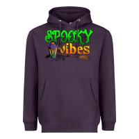 Plum spooky vibes Heavyweight Hoodie - BundleAndBundleShop