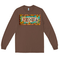 Chestnut jesus western patterns license plate template Long Sleeve Tee - BarkalooDesign