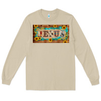 Mushroom jesus western patterns license plate template Long Sleeve Tee - BarkalooDesign