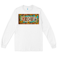 White jesus western patterns license plate template Long Sleeve Tee - BarkalooDesign