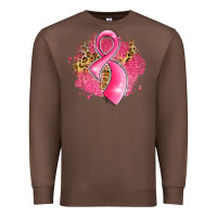 Chestnut breast cancer awareness ribbon with glitter pink l Premium Sweatshirt - LillyAllenDesigns
