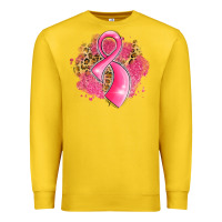 Lemon breast cancer awareness ribbon with glitter pink l Premium Sweatshirt - LillyAllenDesigns