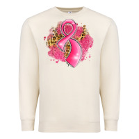 Sandshell breast cancer awareness ribbon with glitter pink l Premium Sweatshirt - LillyAllenDesigns