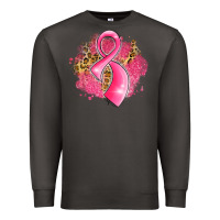 Smoke breast cancer awareness ribbon with glitter pink l Premium Sweatshirt - LillyAllenDesigns