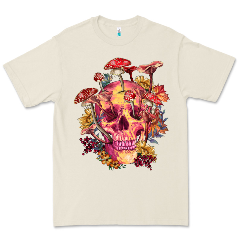 Floral Skeleton With Mushrooms Premium Tee by RanaPortraitStore | Teevron
