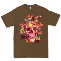 Cacao Floral skeleton with mushrooms Premium Tee - RanaPortraitStore