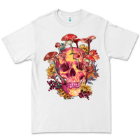 White Floral skeleton with mushrooms Premium Tee - RanaPortraitStore