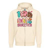 Sandshell 100 days sweeter Zipper Hoodie - MaliasSmallBusiness