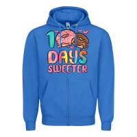 True Royal 100 days sweeter Zipper Hoodie - MaliasSmallBusiness