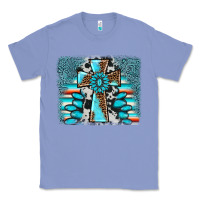 Colony Blue cross gemstone background Classic Tee - AdoDesignShop