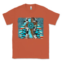 Copper cross gemstone background Classic Tee - AdoDesignShop