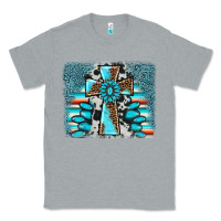 Heather Grey cross gemstone background Classic Tee - AdoDesignShop