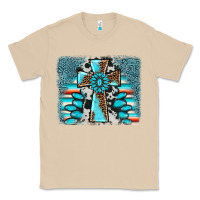 Mushroom cross gemstone background Classic Tee - AdoDesignShop