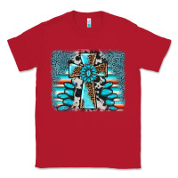 Red cross gemstone background Classic Tee - AdoDesignShop