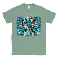 Sage cross gemstone background Classic Tee - AdoDesignShop