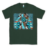 Sports Green cross gemstone background Classic Tee - AdoDesignShop