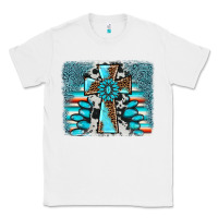 White cross gemstone background Classic Tee - AdoDesignShop