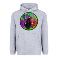 Heather Grey halloween round earrings Heavyweight Hoodie - BundleAndBundleShop