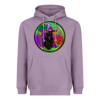 Lavender halloween round earrings Heavyweight Hoodie - BundleAndBundleShop
