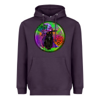 Plum halloween round earrings Heavyweight Hoodie - BundleAndBundleShop
