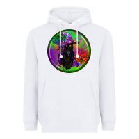 White halloween round earrings Heavyweight Hoodie - BundleAndBundleShop