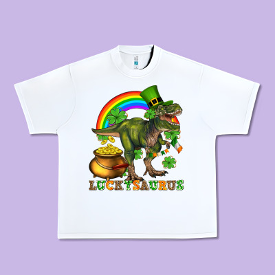Luckysaurus And St Patricks Urban Heavy Tee Designed By Adodesignshop