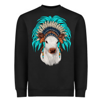 Black calf indian headdress Heavyweight Sweatshirt - JahusDesignShop