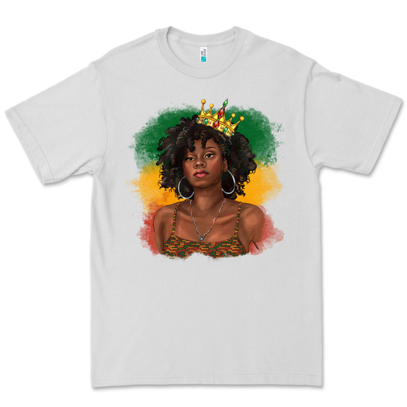 Black Queen With Juneteenth Flag Premium Tee by texasbilliewilder | Teevron