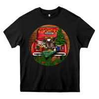 Black Baby Cow Christmas Heavy Core Tee - RanaPortraitStore